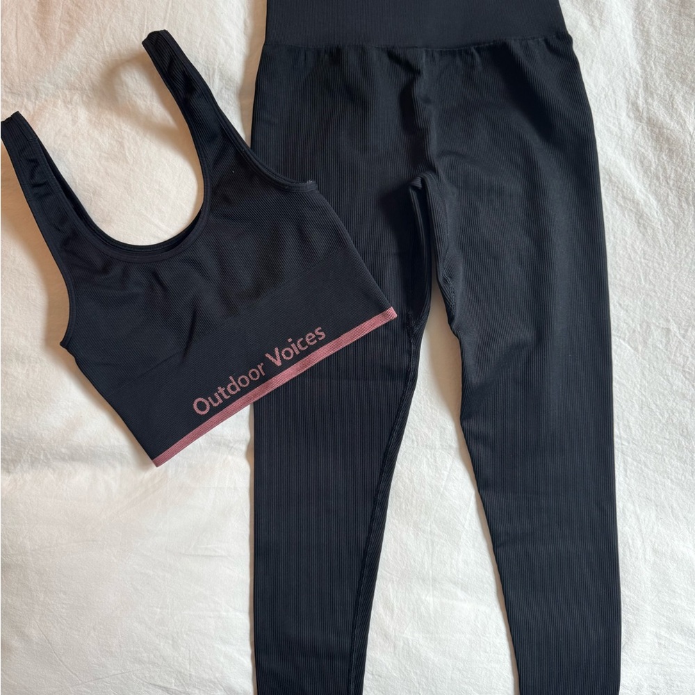 Outdoor Voices Black Activewear Set